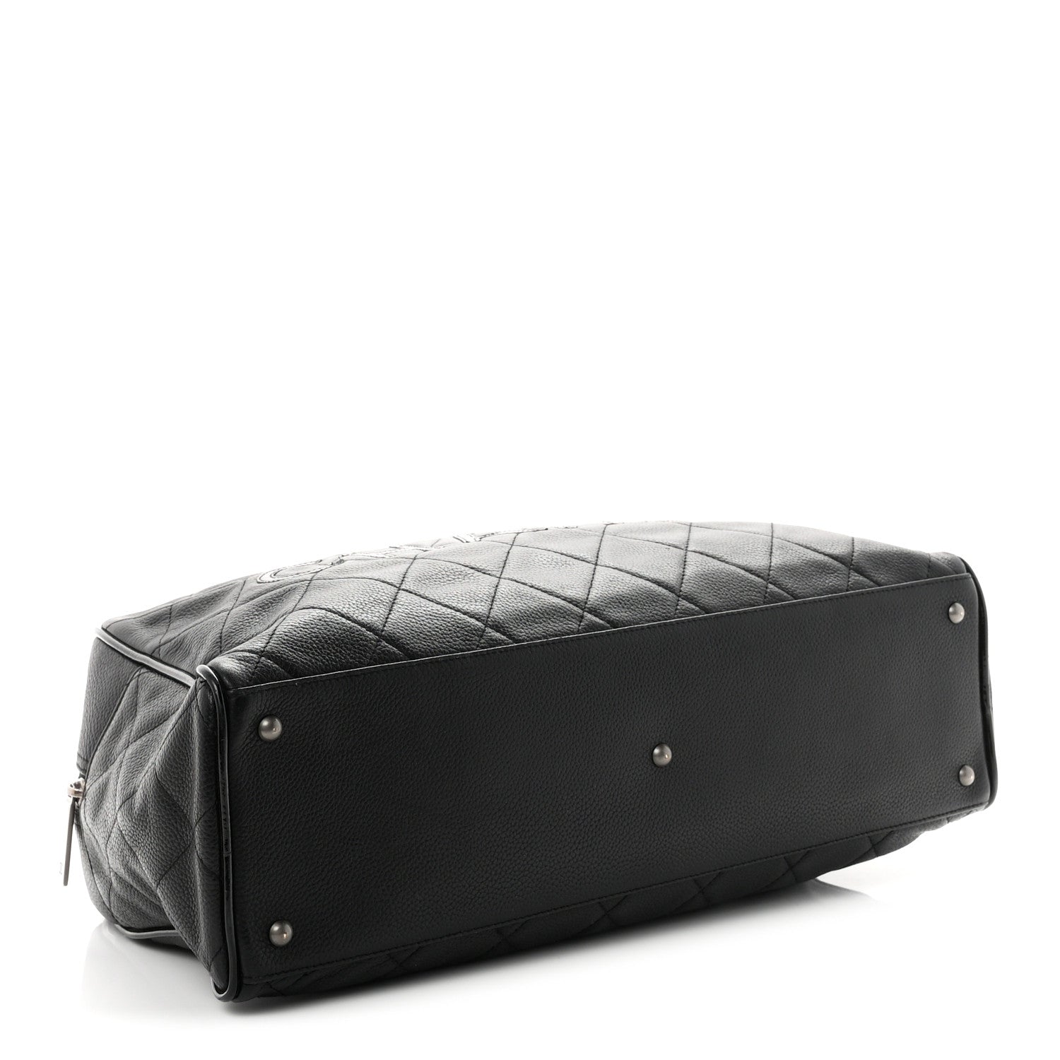 Chanel Caviar Patent Quilted Large Bowler Black 4 of 10