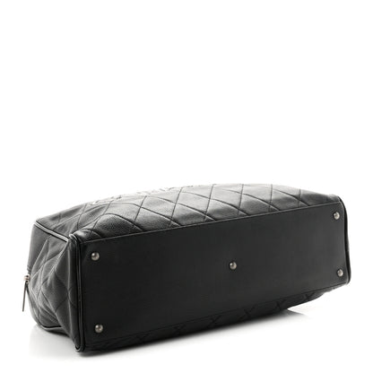 Chanel Caviar Patent Quilted Large Bowler Black 4 of 10