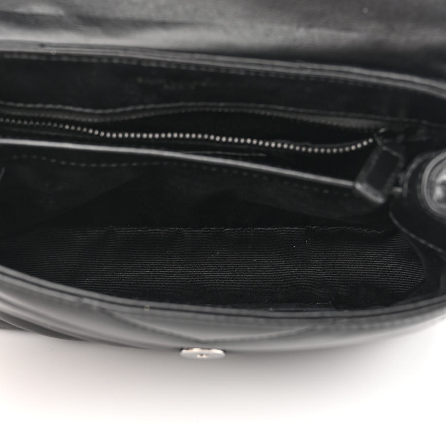 Calfskin Y Quilted Monogram Monochrome Toy Loulou Crossbody Bag Black