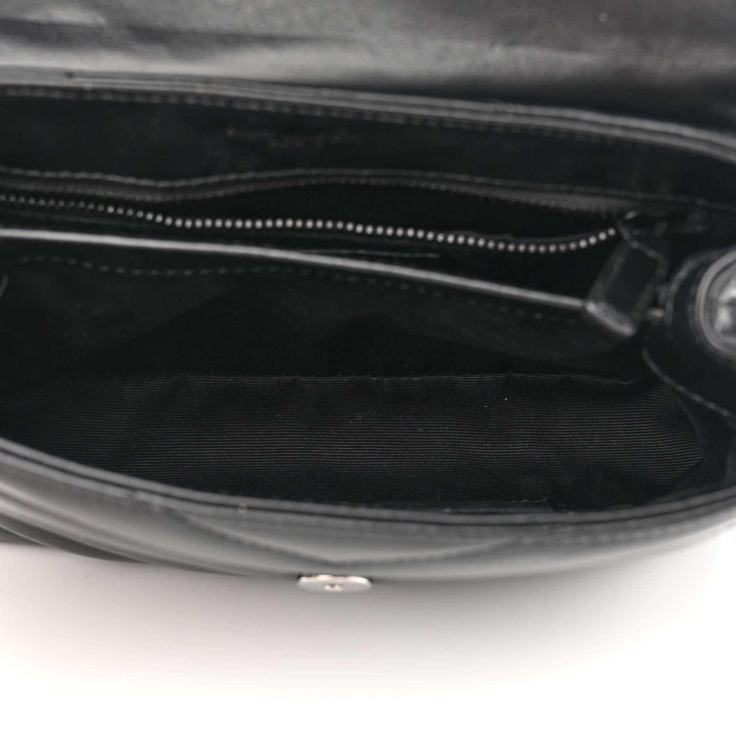 Saint Laurent Calfskin Y Quilted Monogram Monochrome Toy Loulou Crossbody Bag Black 4 of 12