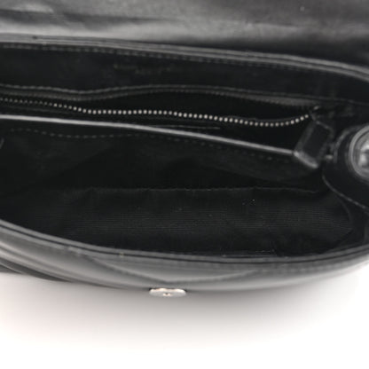 Saint Laurent Calfskin Y Quilted Monogram Monochrome Toy Loulou Crossbody Bag Black 4 of 12