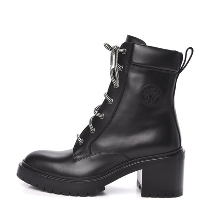 Hermes Calfskin Bridge Ankle Boots 40 Black 1 of 8