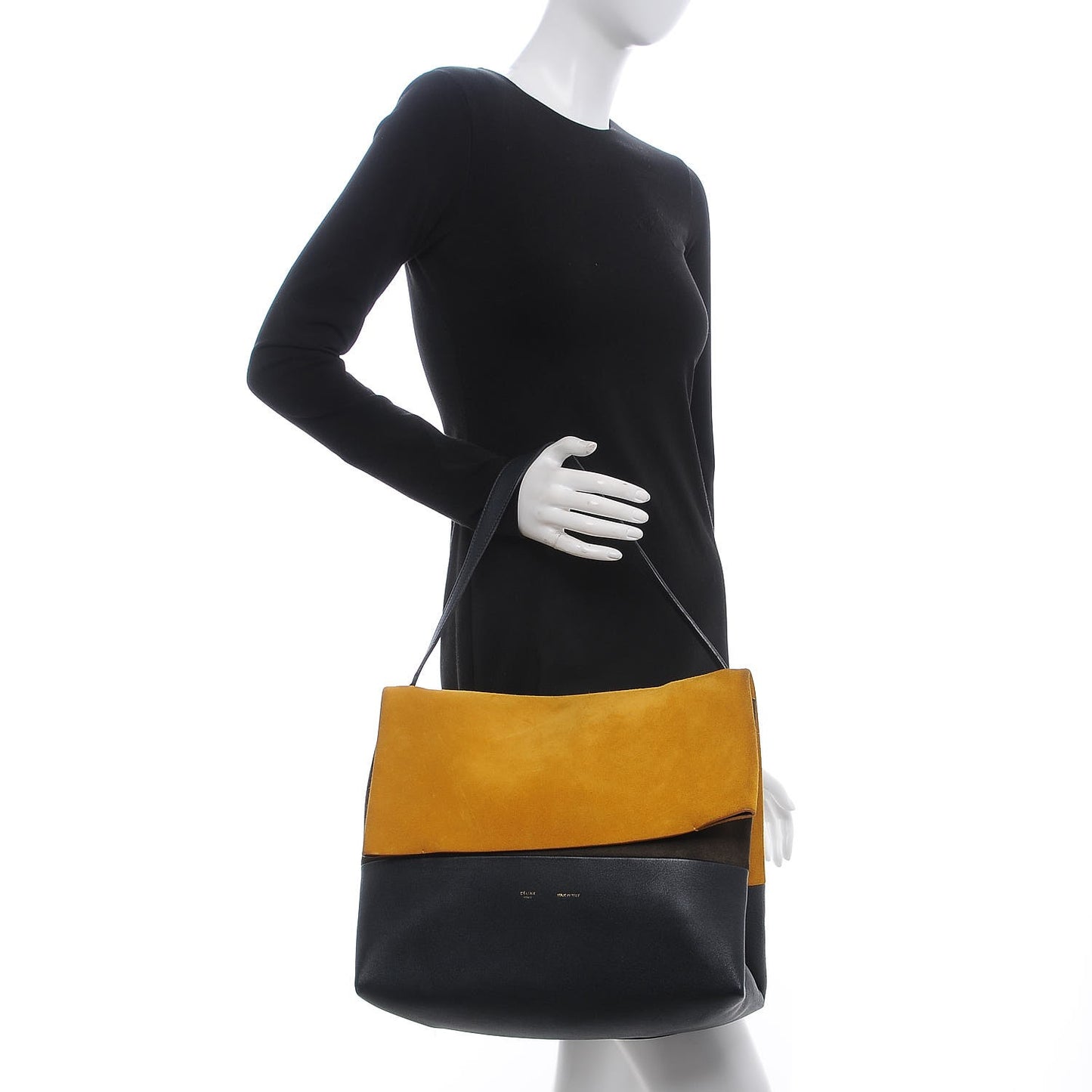 Calfskin Suede All Soft Shoulder Bag Amber