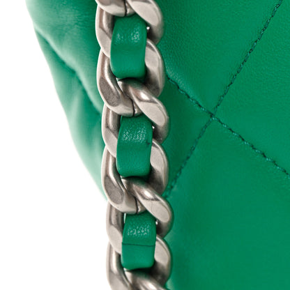 Chanel Lambskin Quilted Medium Chanel 19 Flap Green 12 of 13