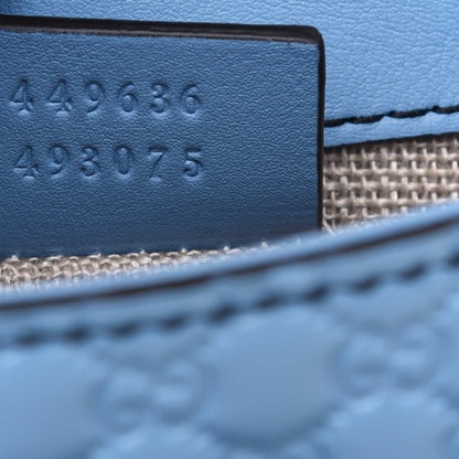 Gucci Soft Microguccissima Mini Emily Chain Shoulder Bag Mineral Blue 9 of 11