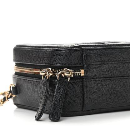 Chanel Caviar Quilted Small CC Filigree Vanity Case Black 8 of 9