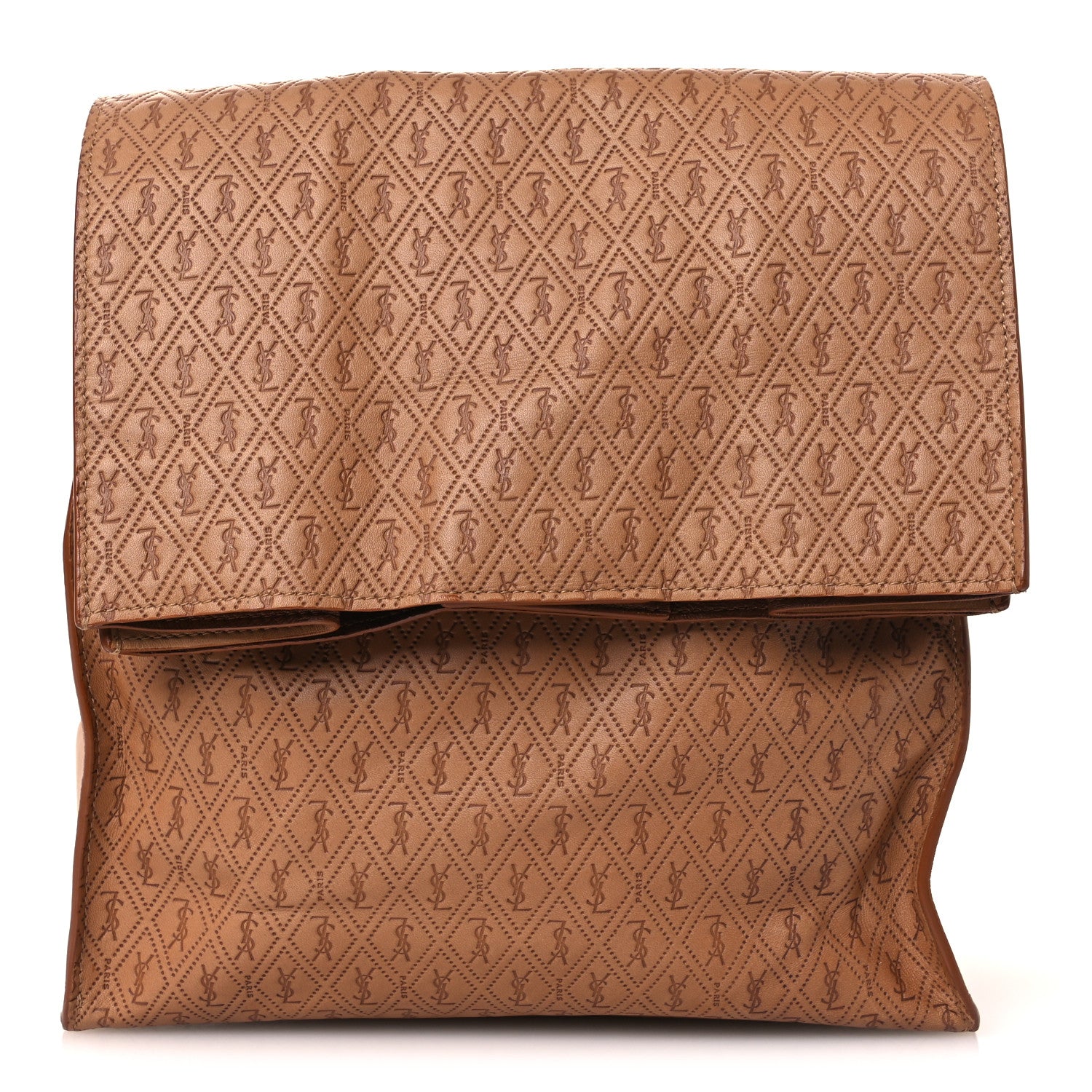 Saint Laurent Calfskin Monogram Deli Paper Bag Vintage Beige 1 of 13