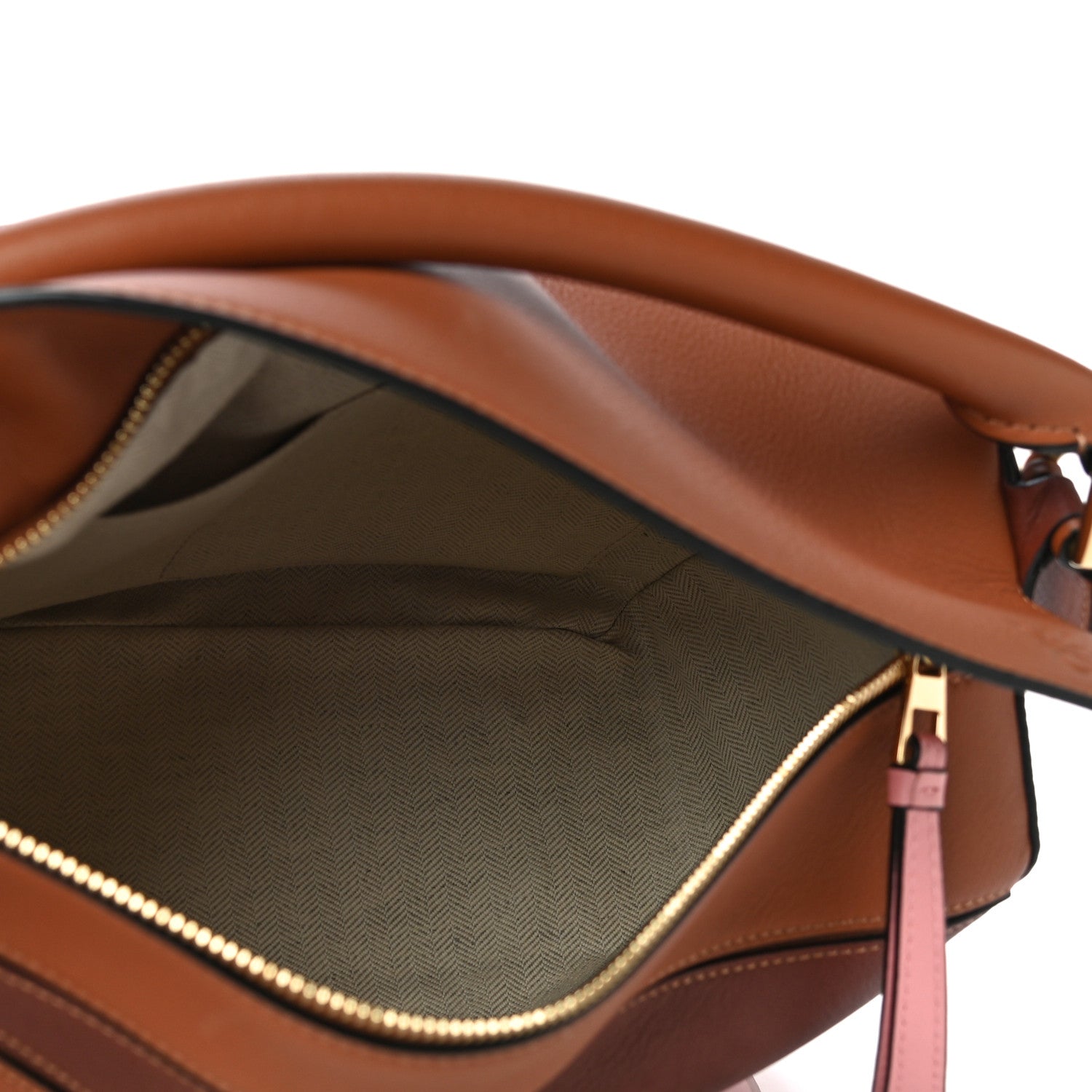 Loewe Calfskin Medium Puzzle Bag Tan Medium Pink 7 of 9