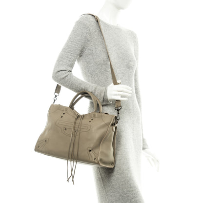 Balenciaga Veau Grana Perforated Blackout Hardware City Gris Cendre 2 of 11