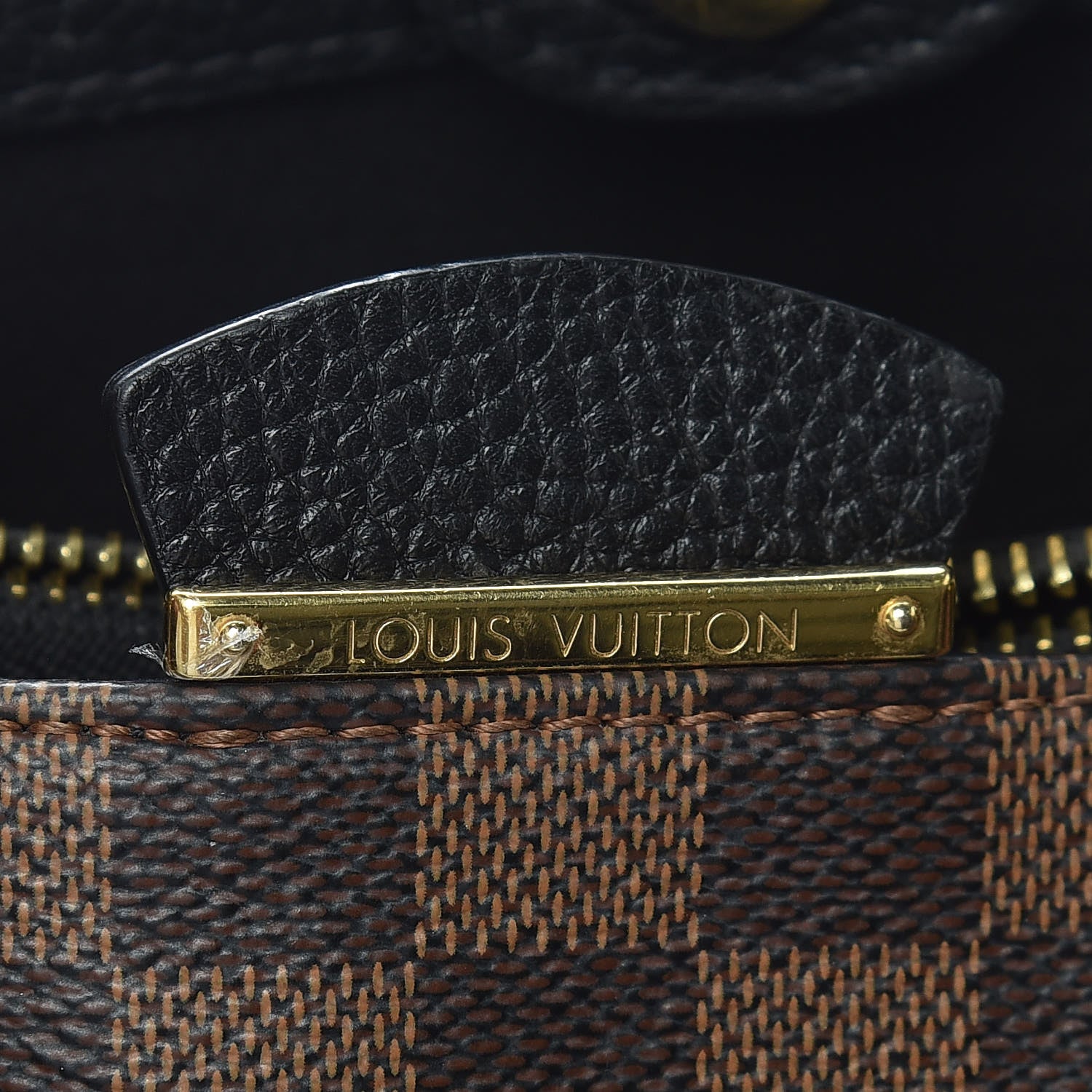 Louis Vuitton Damier Ebene Cuir Taurillon Brittany Black 8 of 20