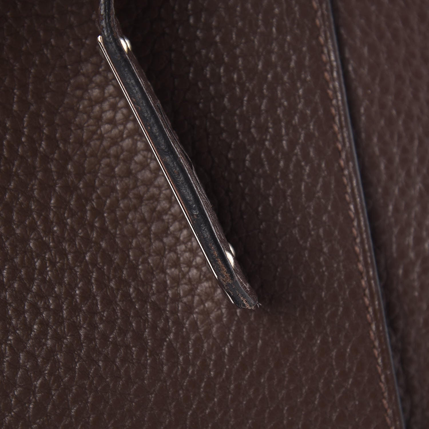 Hermes Taurillon Clemence Jypsiere 34 Chocolate 19 of 29