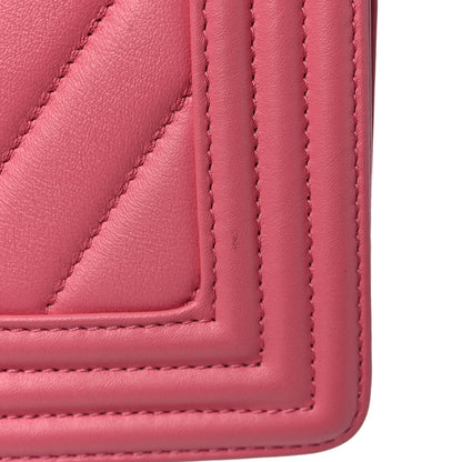 Chanel Calfskin Chevron Quilted Medium Boy Flap Pink 13 of 13