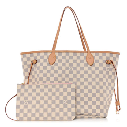 Louis Vuitton Damier Azur Neo Neverfull MM Rose Ballerine 1 of 12