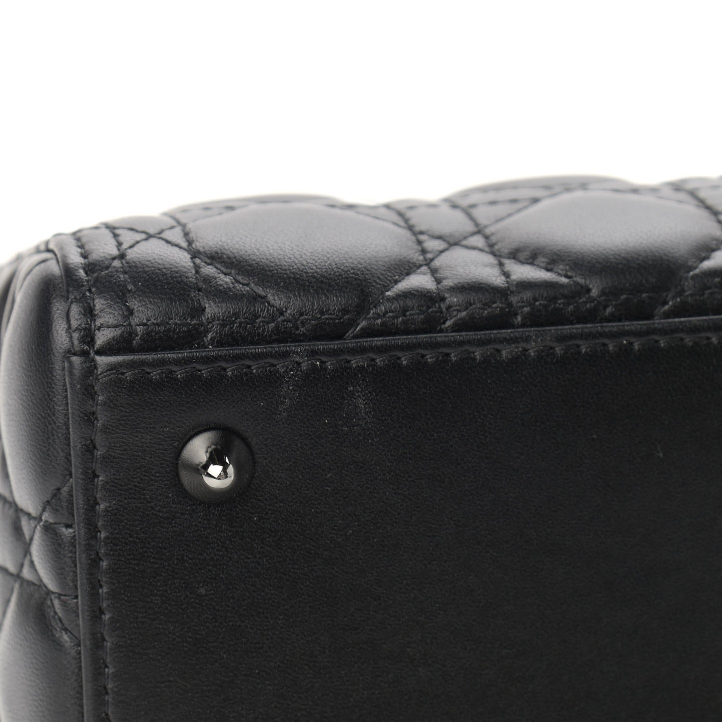 Lambskin Cannage Medium Lady Dior Black