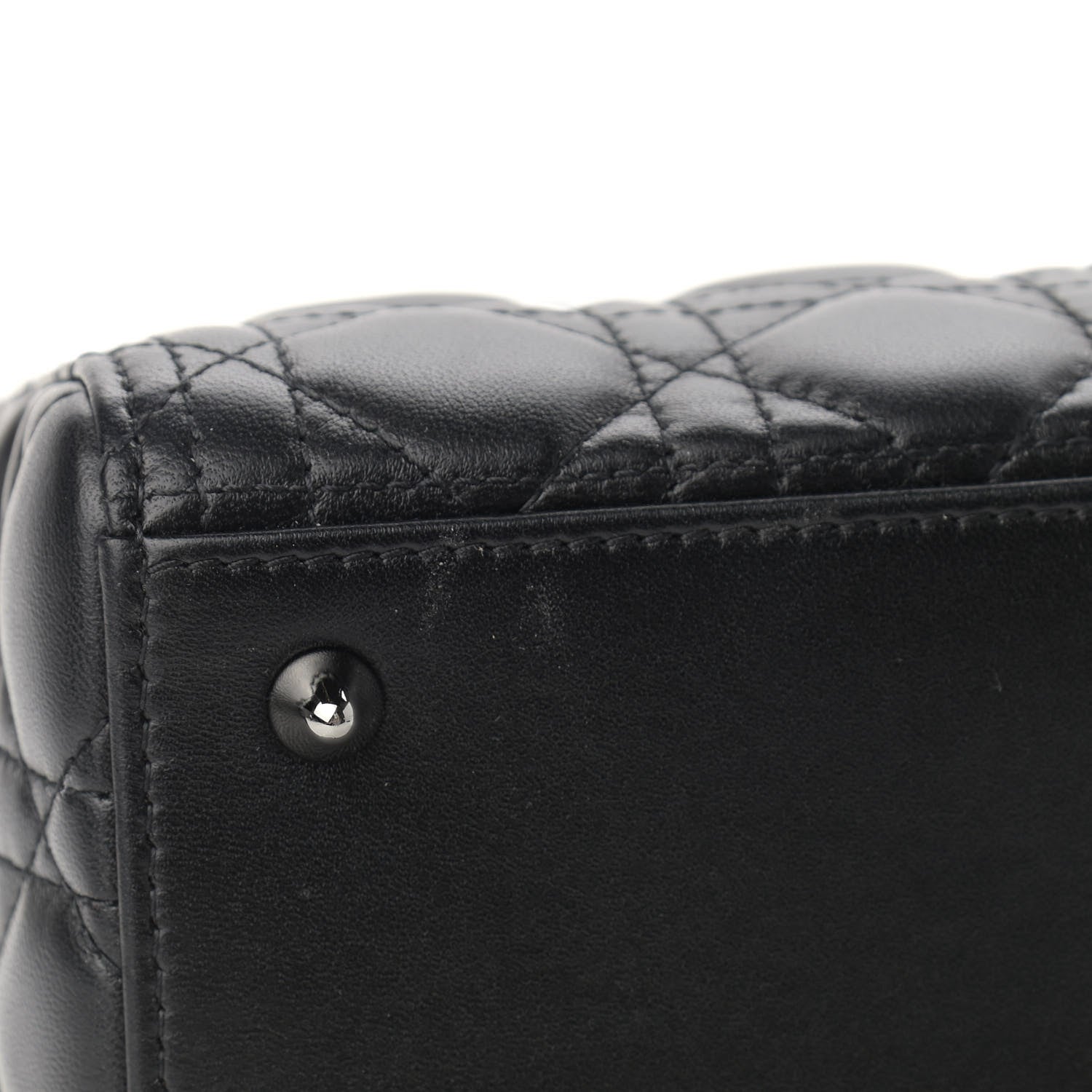 Christian Dior Lambskin Cannage Medium Lady Dior Black 11 of 13