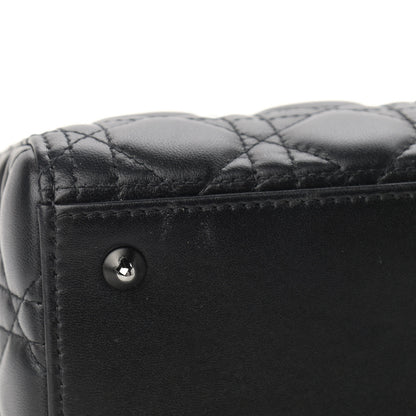 Christian Dior Lambskin Cannage Medium Lady Dior Black 11 of 13