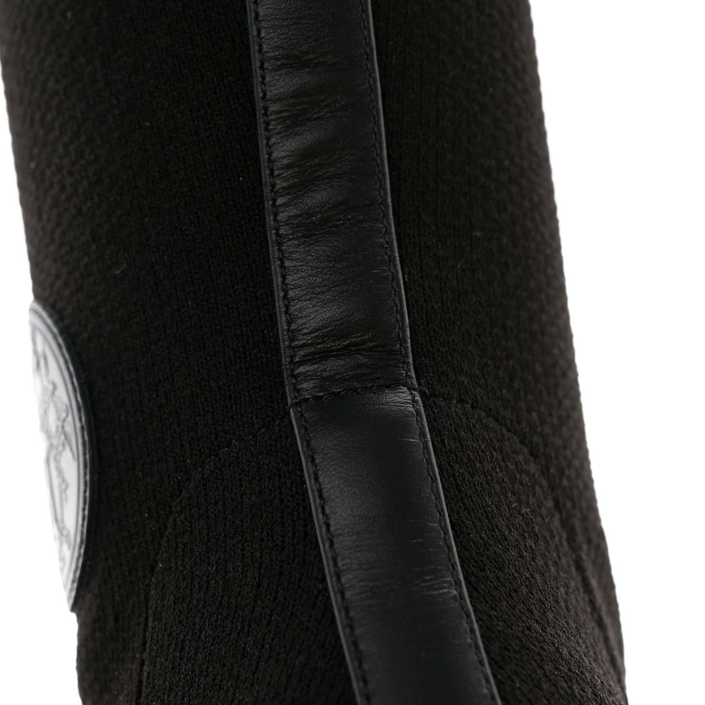 Knit Calfskin Fontaine 60 Boots 36 Black