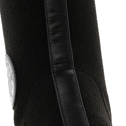 Hermes Knit Calfskin Fontaine 60 Boots 36 Black 12 of 14