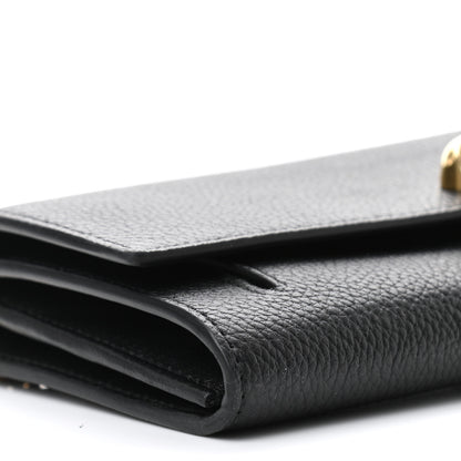 Alexander McQueen Pebbled Calfskin Skull Wallet on Chain Black 9 of 11