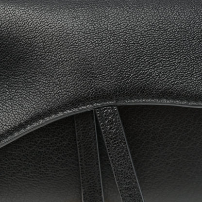 Christian Dior Goatskin Saddle Long Wallet With Chain Black 9 of 12
