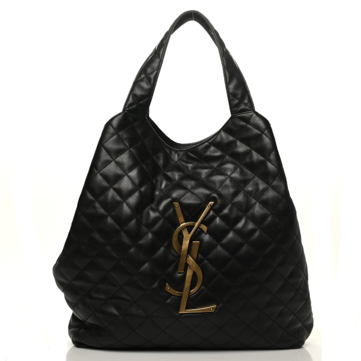 Saint Laurent Lambskin Quilted Maxi Icare Shopping Tote Black 3 of 11