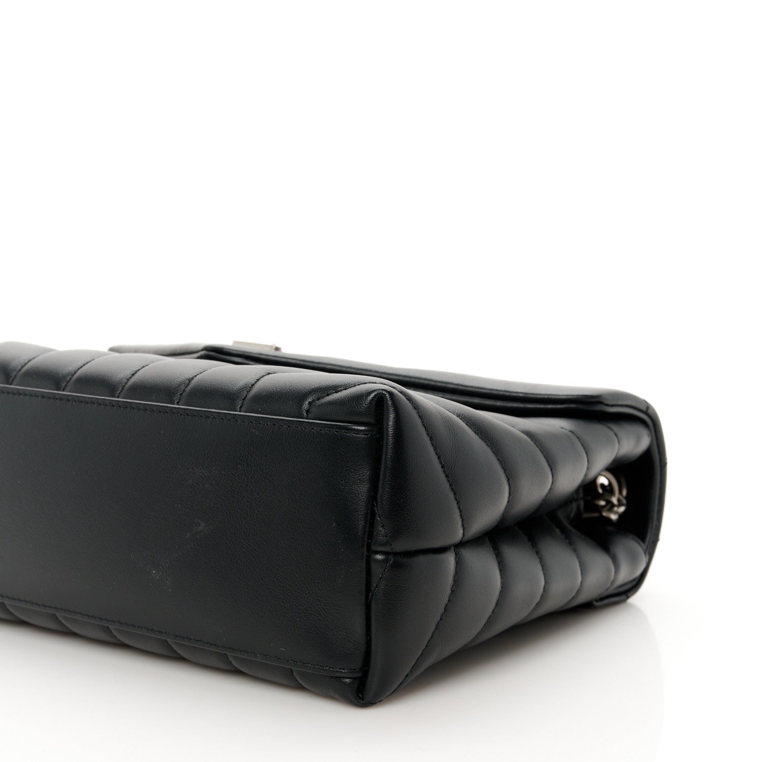 Saint Laurent Calfskin Y Quilted Monogram Small Loulou Chain Satchel Black 11 of 11