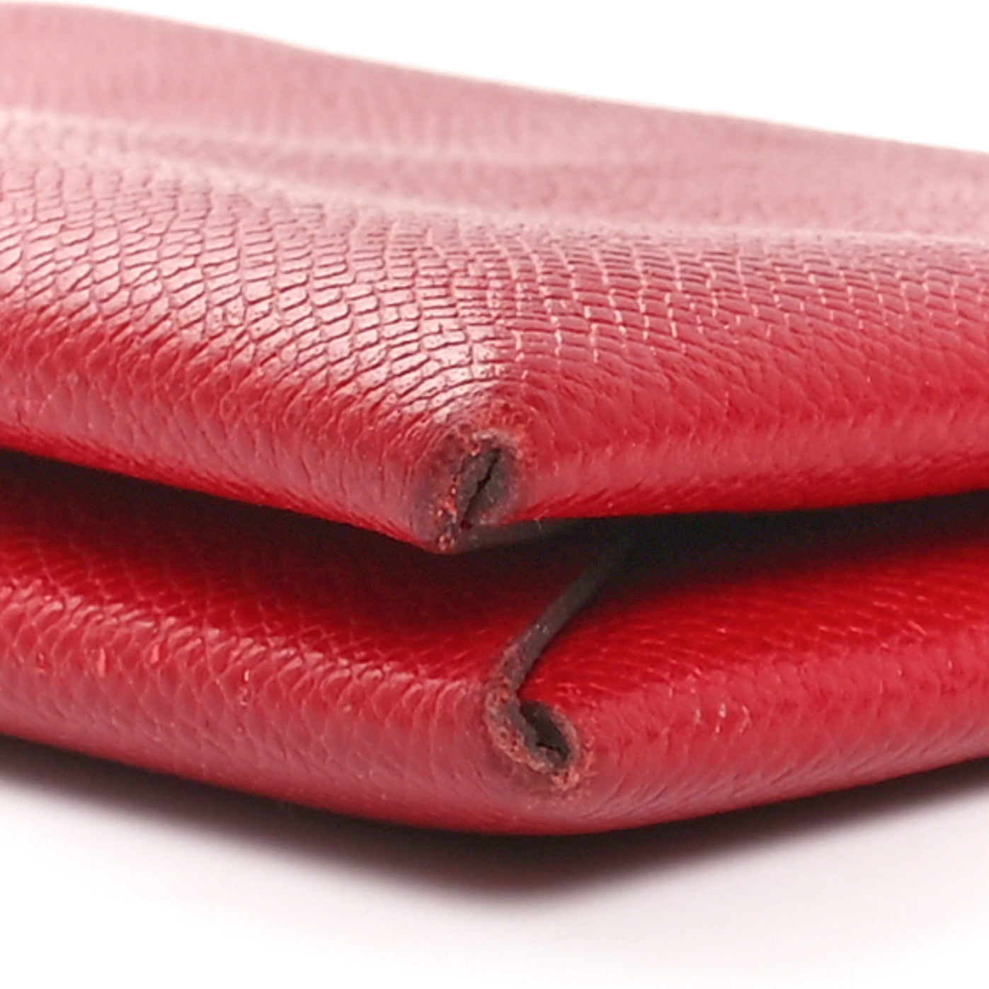 Hermes Madame Calfskin Calvi Card Case Rouge Piment 11 of 11