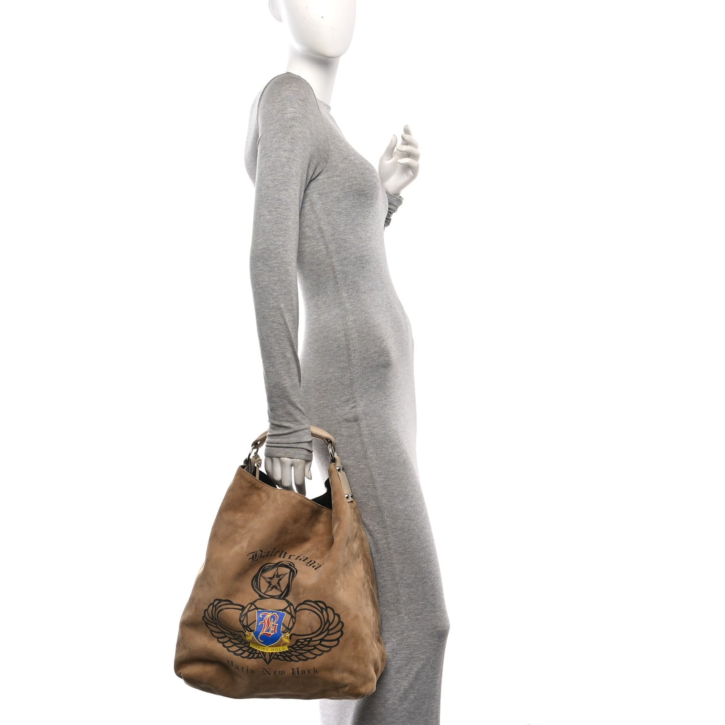 Suede Strike Hold Hobo Natural