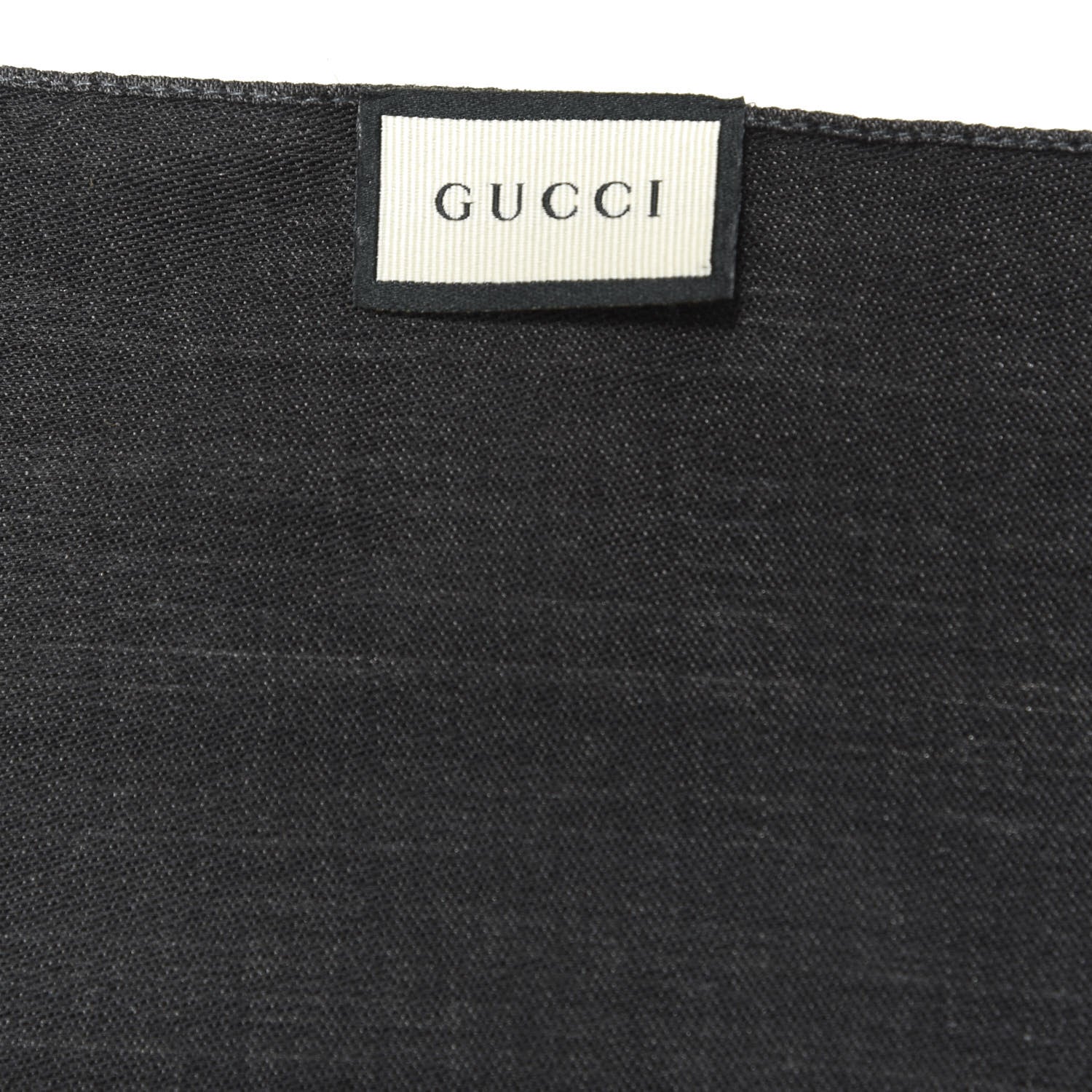 Gucci Wool Silk GG Monogram GGNat Scarf Anthracite 3 of 4