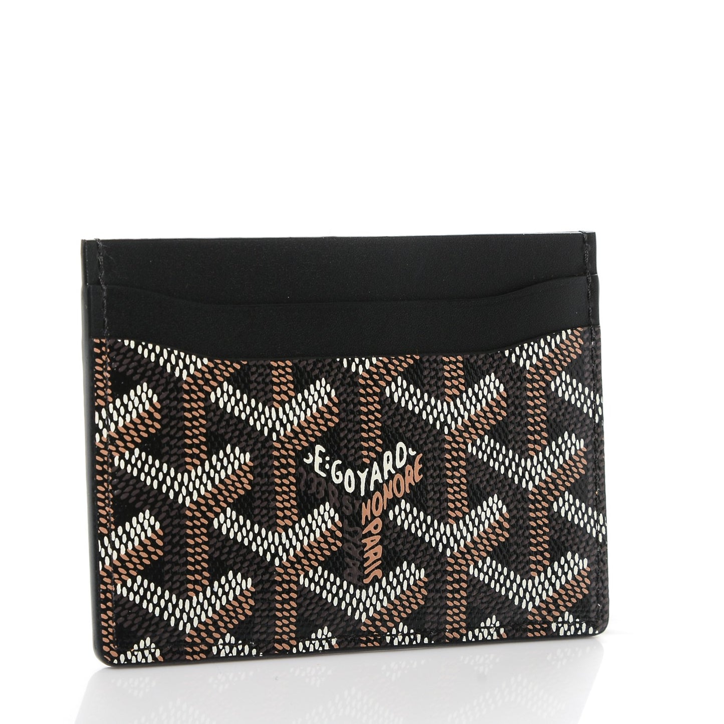 Goyardine Saint Sulpice Card Holder Black