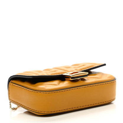 Fendi Nappa Matisse FF Embossed Nano Baguette Charm Zucca 4 of 11
