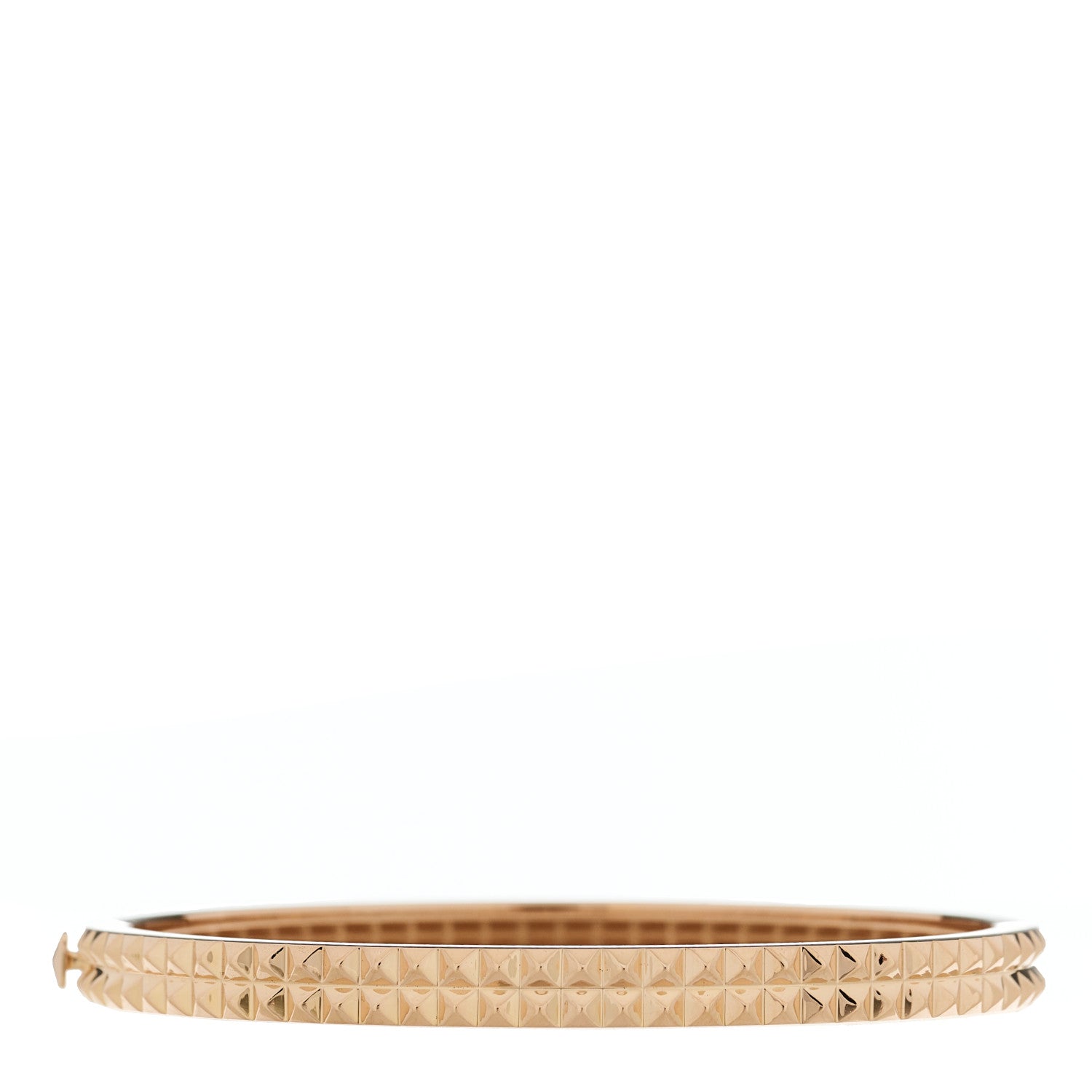 Roberto Coin 18K Rose Gold Rock and Diamonds Bangle Bracelet 2 of 4