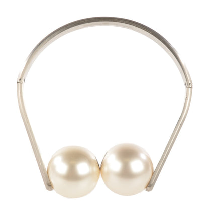 Chanel Giant Pearl Headphones Necklace Silver 1 of 6