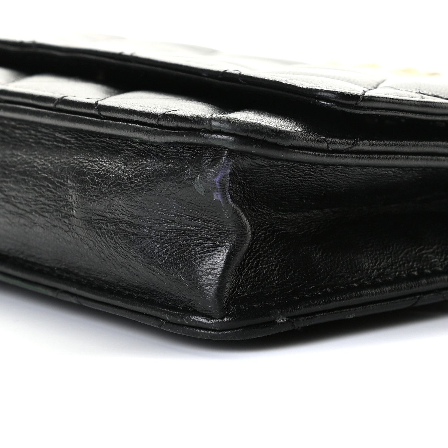 Chanel Lambskin Quilted Wallet On Chain WOC Black 6 of 10