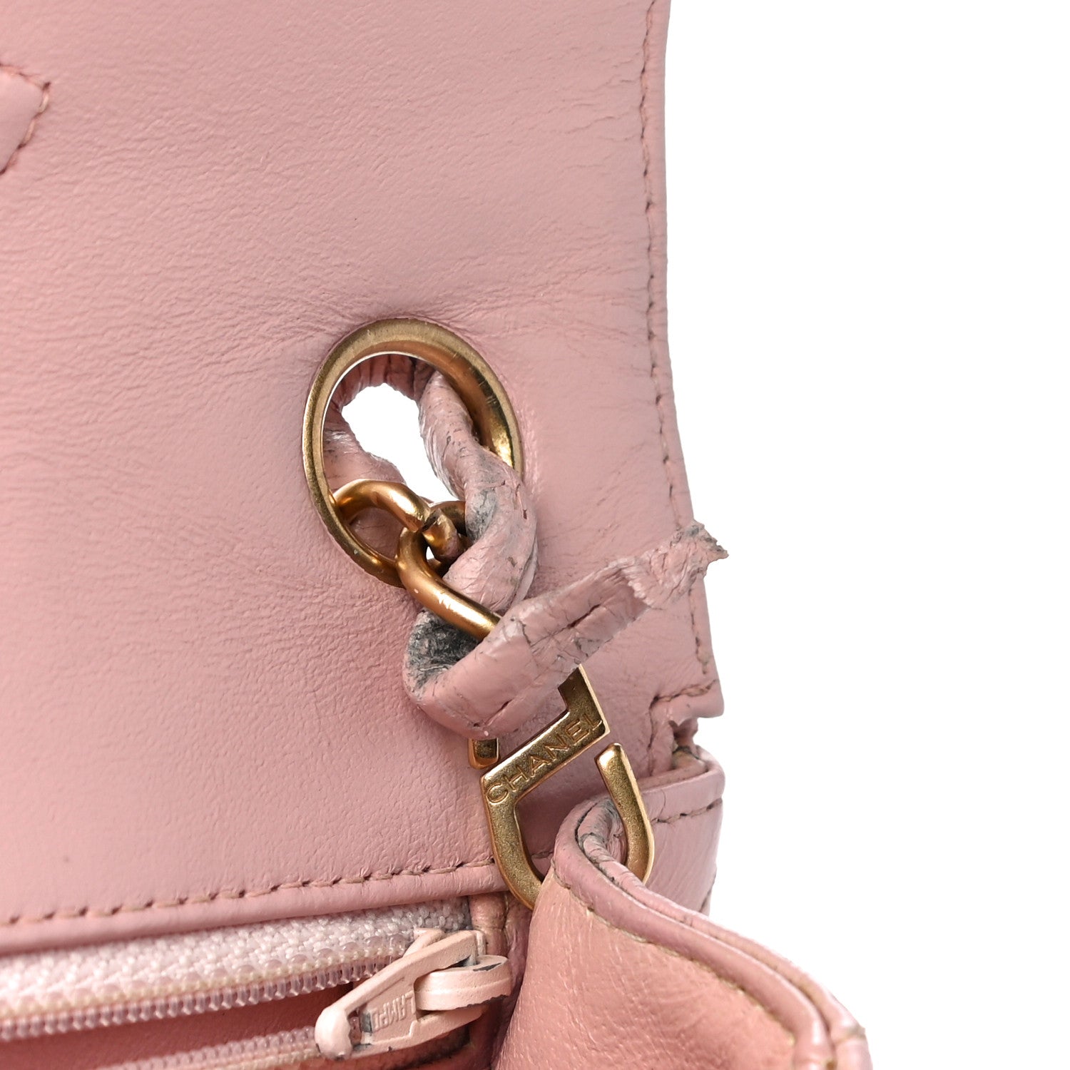 Chanel Lambskin Quilted Mini Square Flap Bag Light Pink 13 of 14