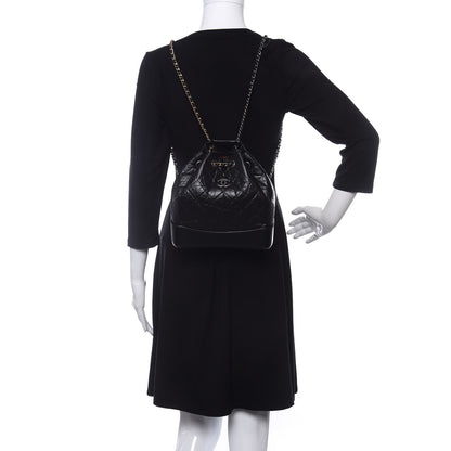 Chanel Aged Calfskin Quilted Small Gabrielle Backpack Black 2 of 14