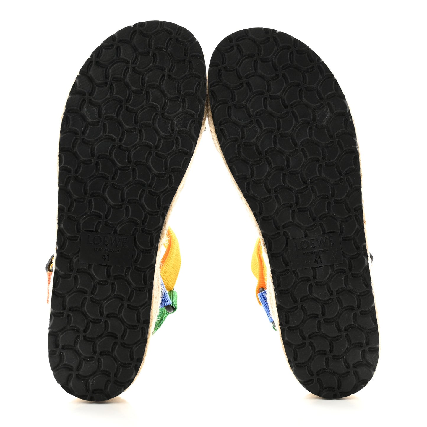 Raffia Paula's Ibiza Strappy Espadrille Sandals 41 Multicolor