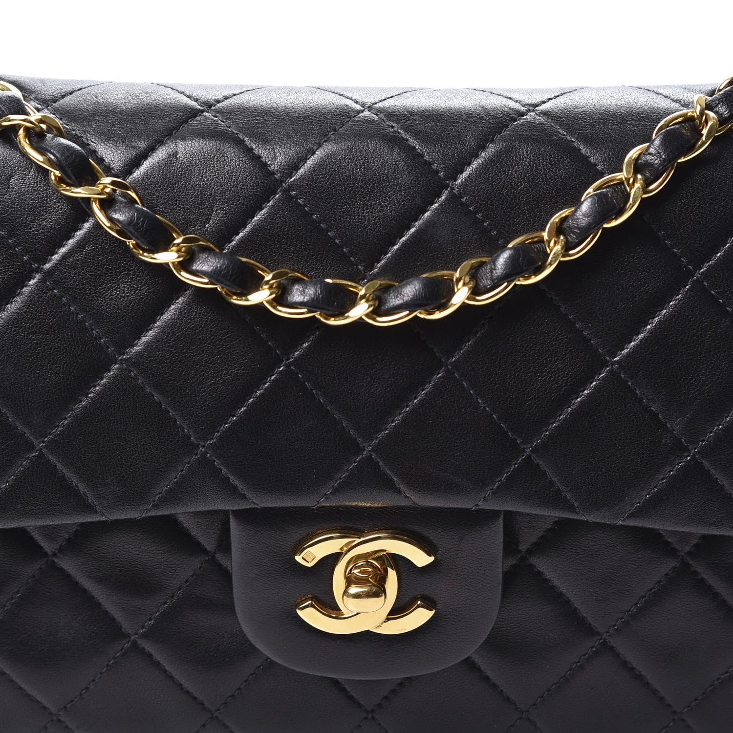 Chanel Lambskin Quilted Small Double Flap Black 11 of 11