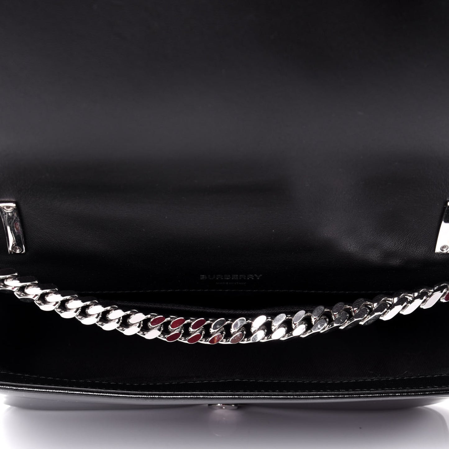 Patent Quilted Horseferry Print Small Lola Bag Black
