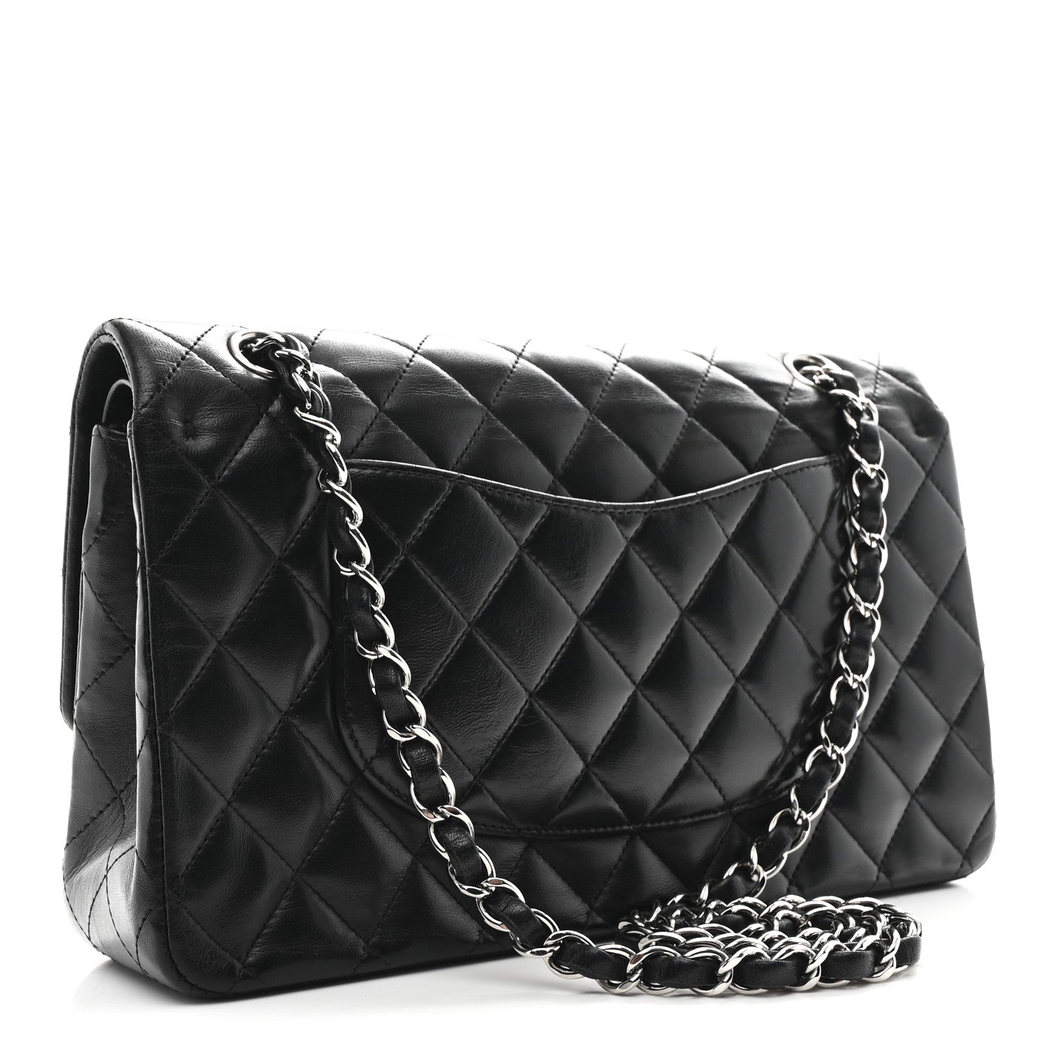 Chanel Lambskin Quilted Medium Double Flap Black 3 of 10