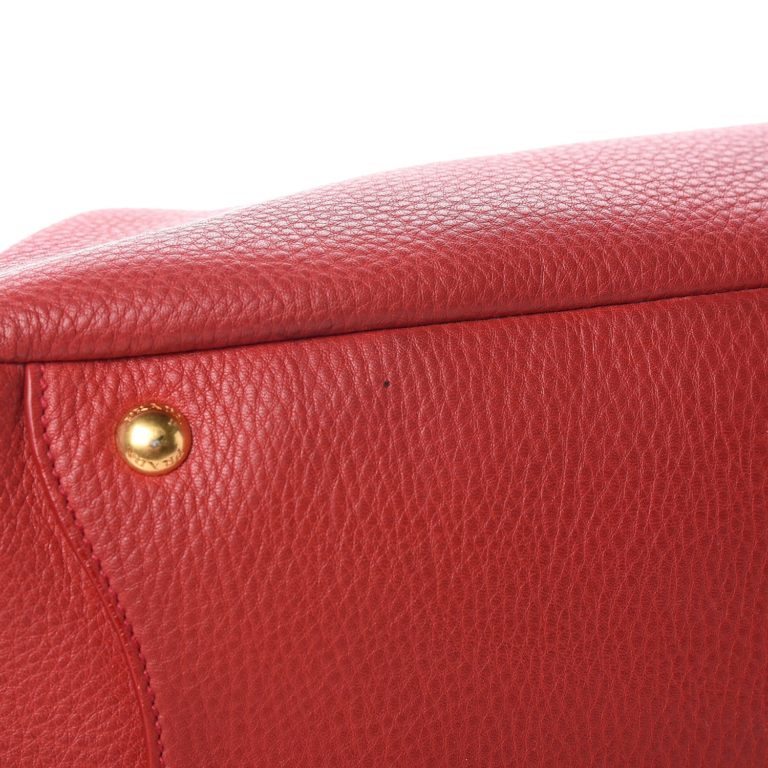 Prada Vitello Daino Side Pocket Hobo Rosso 9 of 15