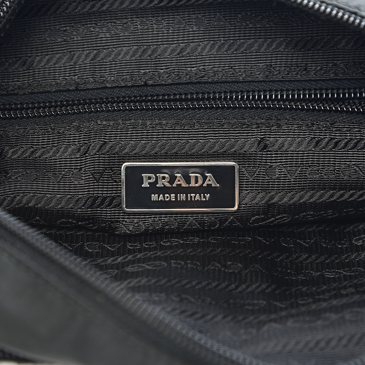 Prada Nylon Flat Messenger Bag Black 6 of 10