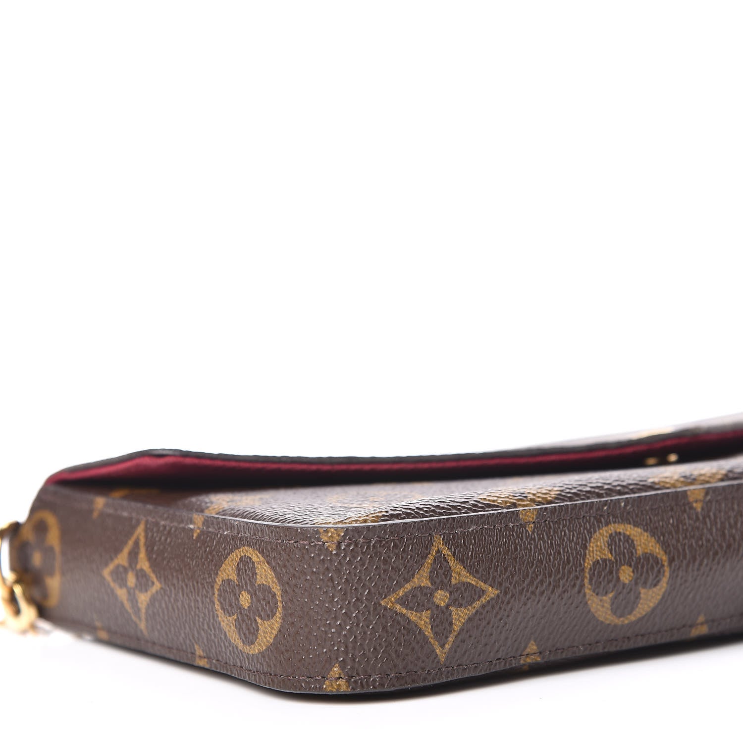 Louis Vuitton Monogram Pochette Felicie Chain Wallet Fuchsia 5 of 15