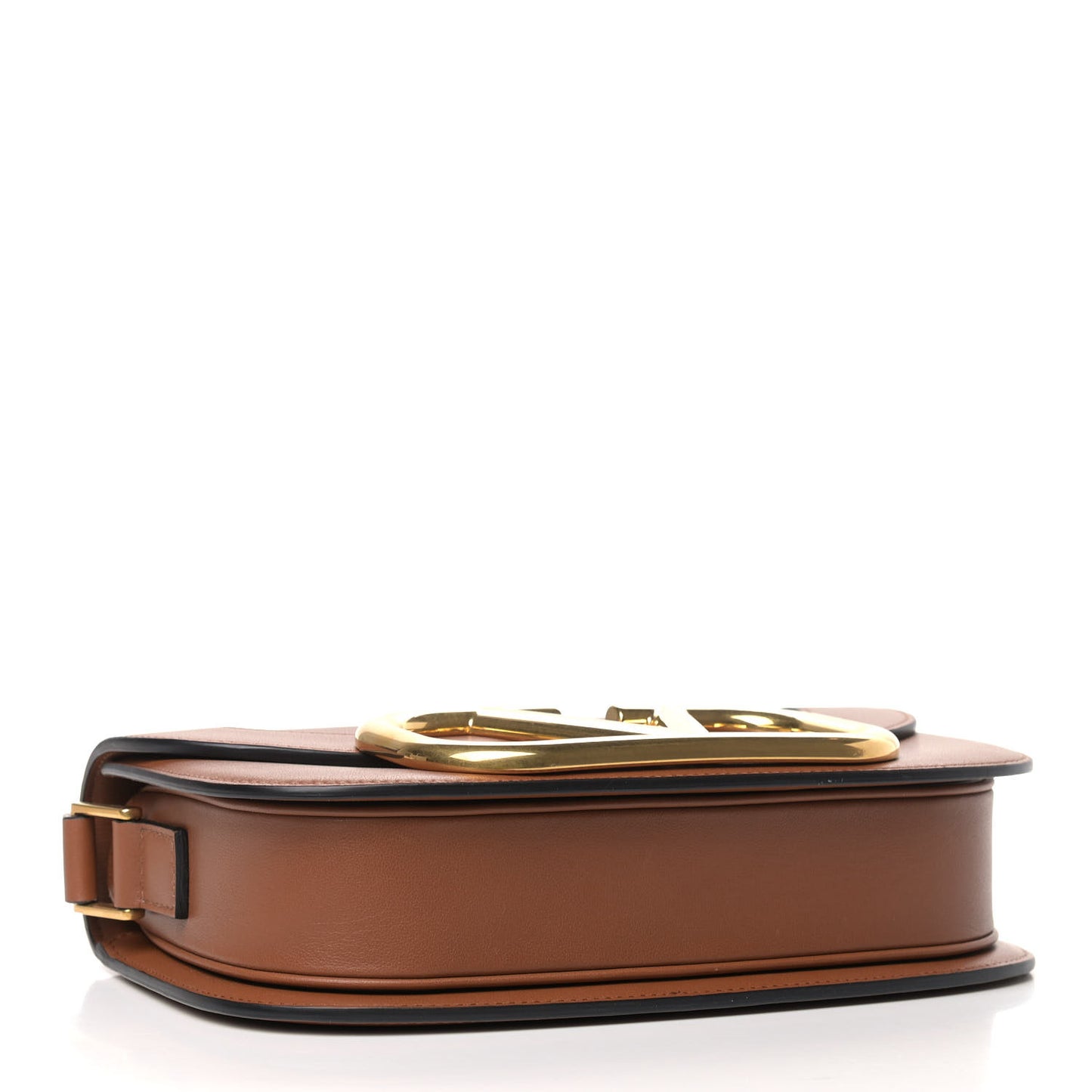 Smooth Calfskin Supervee Shoulder Bag Saddle Brown