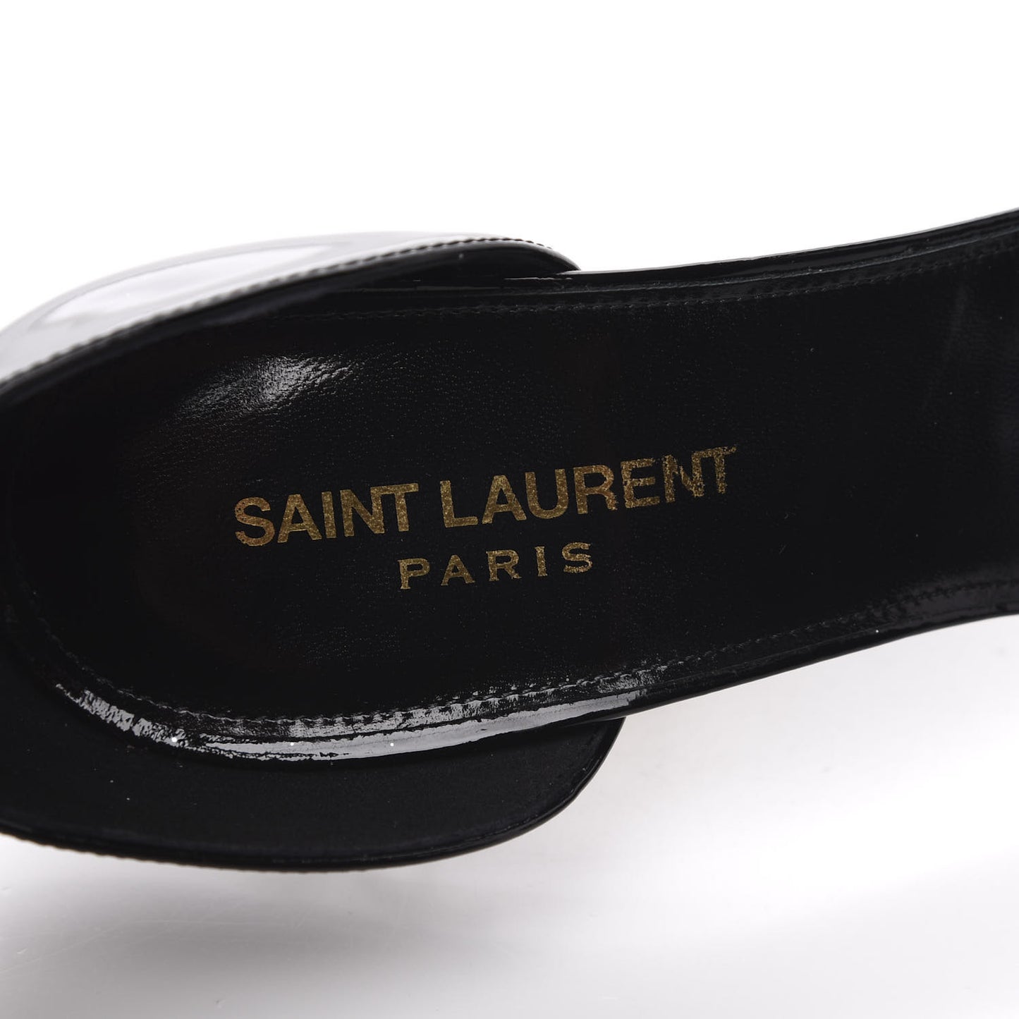 Patent Calfskin Opyum 110 Sandals 39 Black Gold