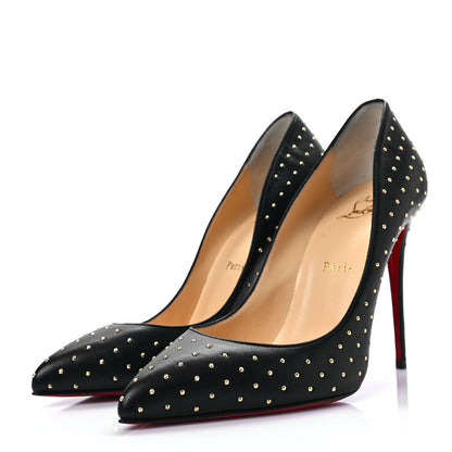 Christian Louboutin Nappa Pigalle Follies Plume 100 Pumps 39 Black Antique Gold 2 of 7