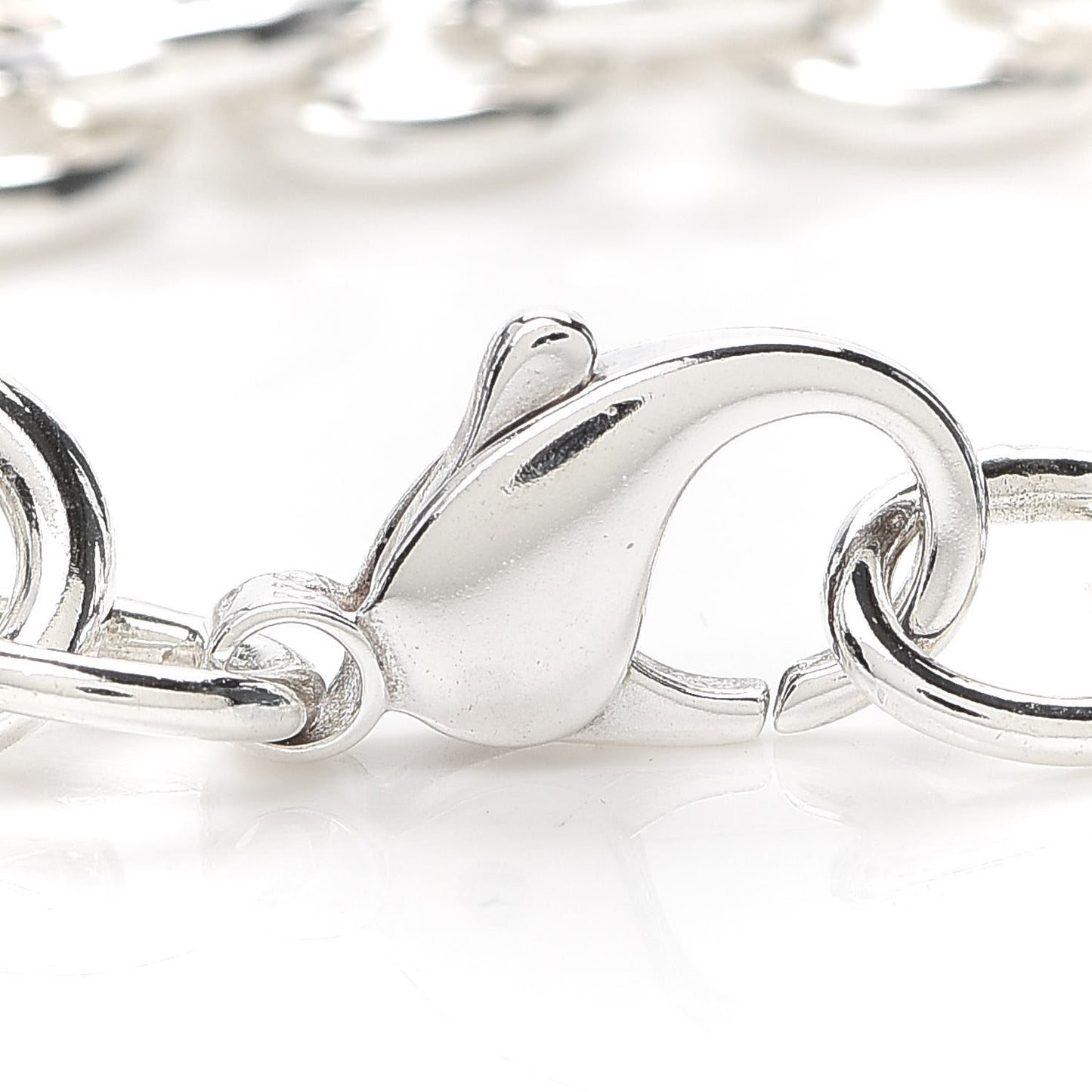 Sterling Silver Heart Tag Charm Bracelet