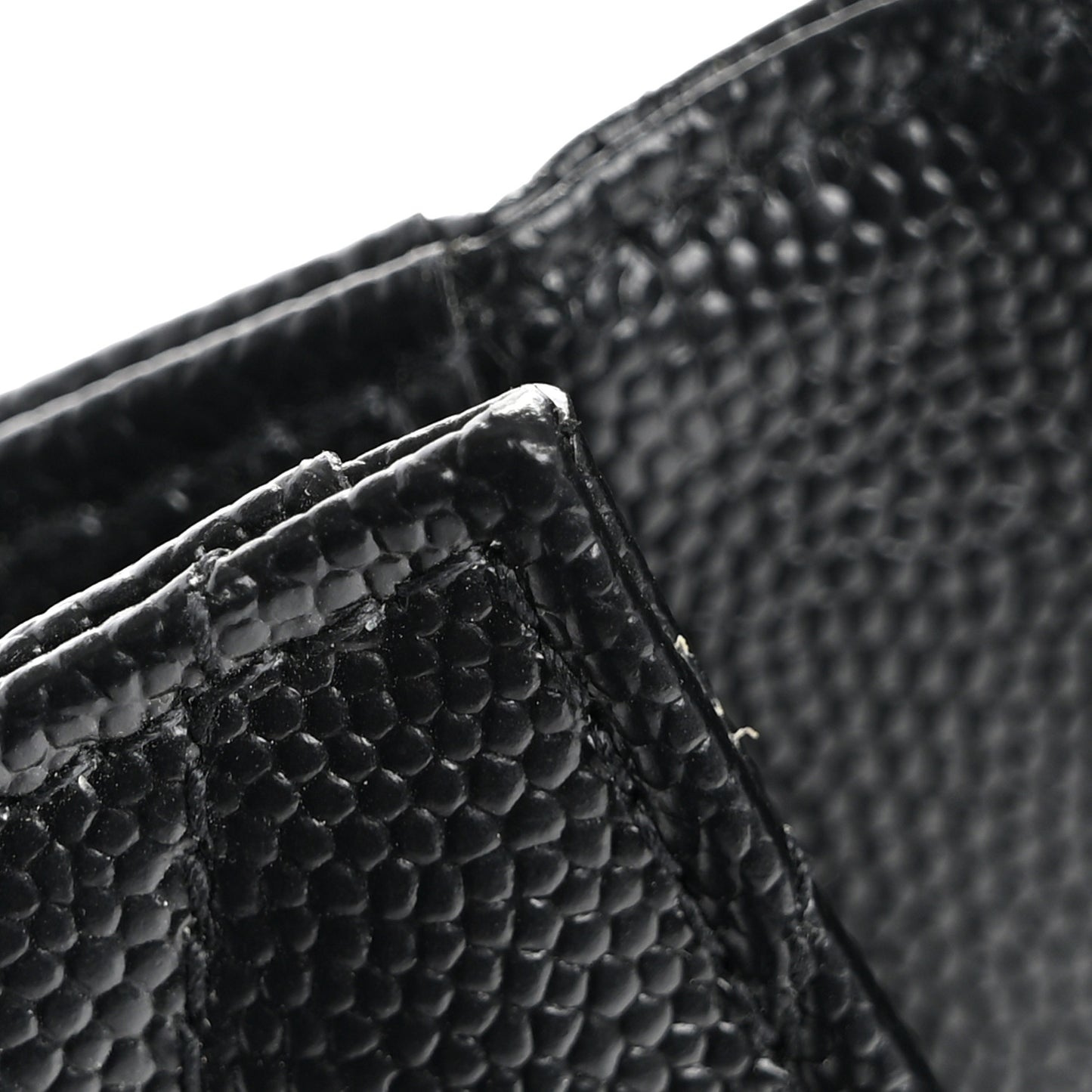 Grain De Poudre Matelasse Chevron Small Monogram Envelope Wallet Black