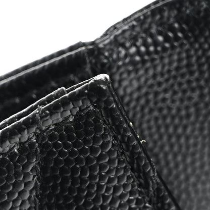 Saint Laurent Grain De Poudre Matelasse Chevron Small Monogram Envelope Wallet Black 10 of 11