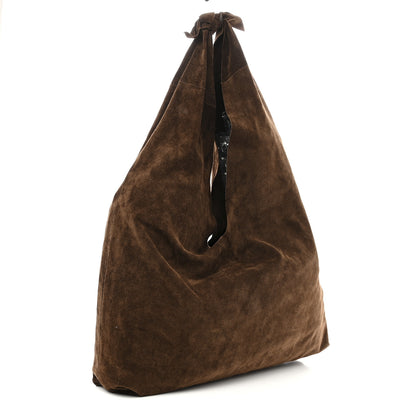 The Row Suede Bindle Bag Espresso 2 of 8